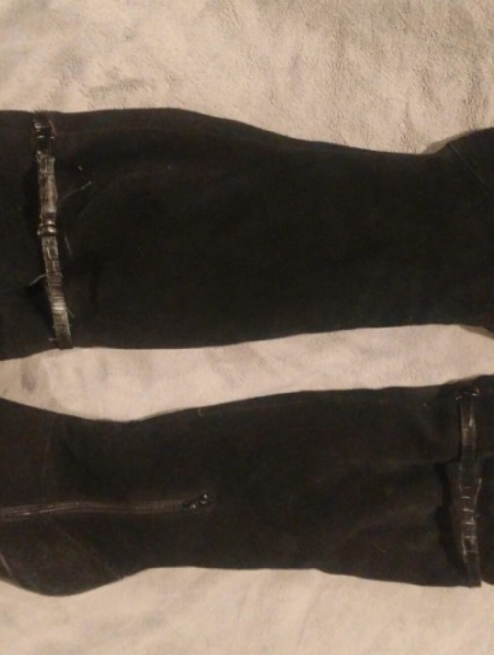 Nine & Co. Black Suede Over-The-Knee Heeled Boots Size 10